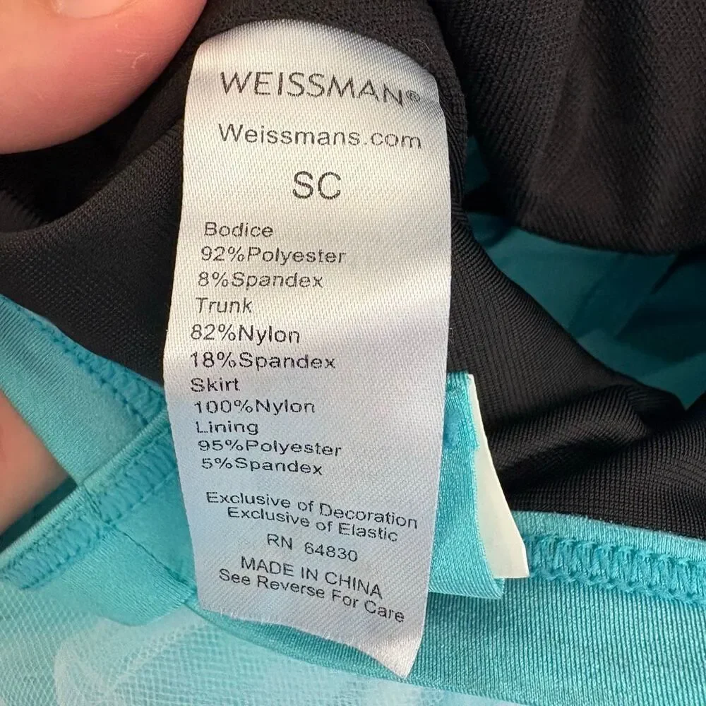 Weissman 14358 SC Blue Satin Black Velvet Ballet Tutu Costume Tap Dance Recital